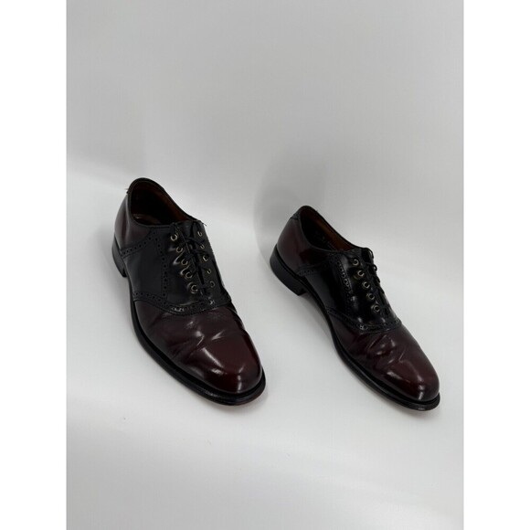 Keith Highlanders Burgundy & Black Oxford Loafers USA MADE Size 11 D Excellent C - Picture 5 of 13
